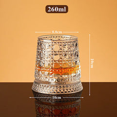 VORTIVA™ - Forgó kristály whiskys pohár gravírozott mintával