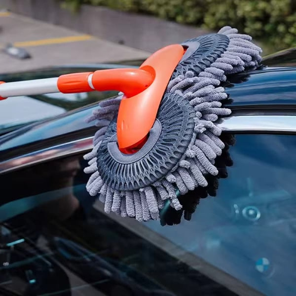 WASHRA™ - Teleszkópos kétfejes autómosó kefe, 360°-ban forgó fejjel