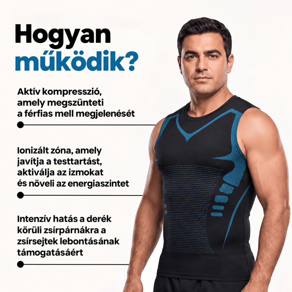 ShapeFlex™ – férfi kompressziós alakformáló felső
