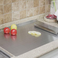 STEELVA™ - Rozsdamentes acél vágódeszka 30×30 cm, csúszásmentes szilikon talppal
