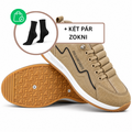 KHAKI + KÉT PÁR BAMBUSZ ZOKNI