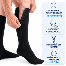 VenoFlex™ – Cipzáras kompressziós zokni