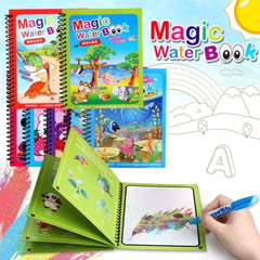 MAGIKO™ - Vizes színezőkönyv, újrahasználható, koszolás nélkül, vizes ceruzával